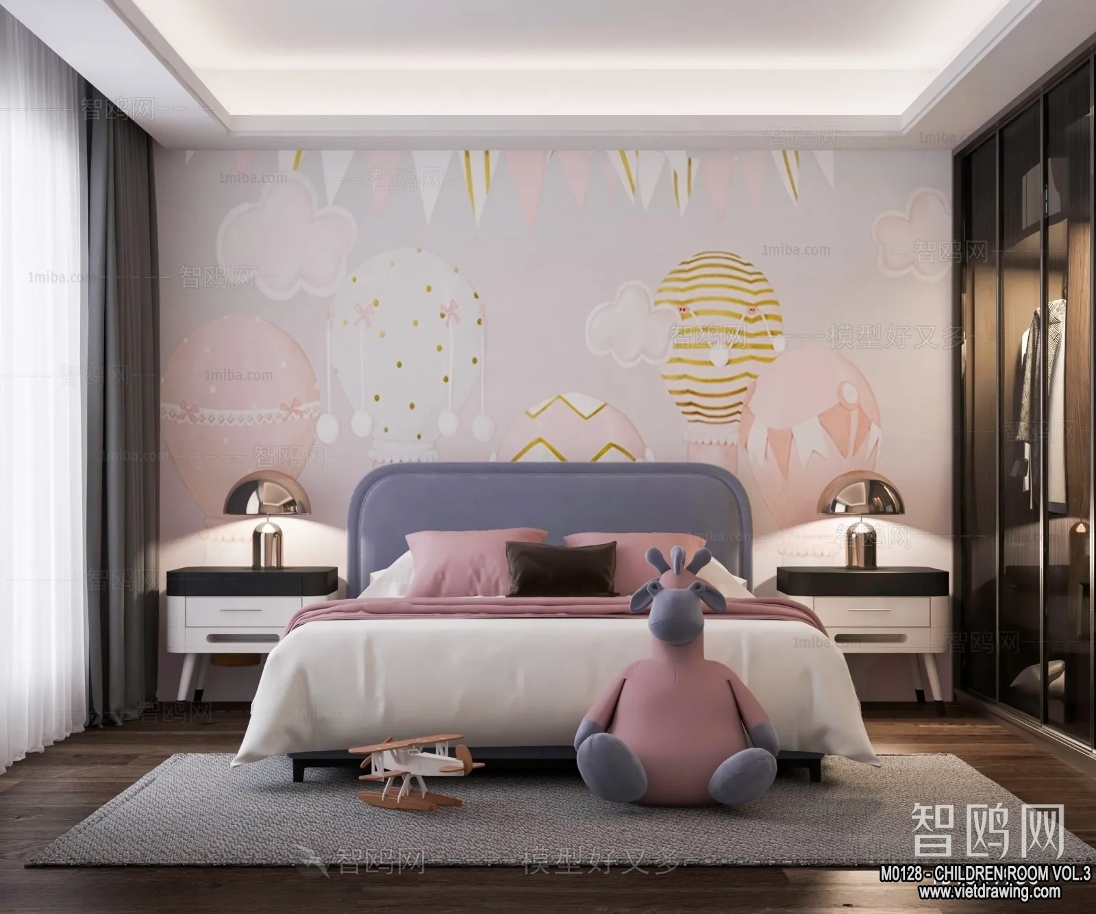 Children Room 3D Interior Scene – 3D Models – 345