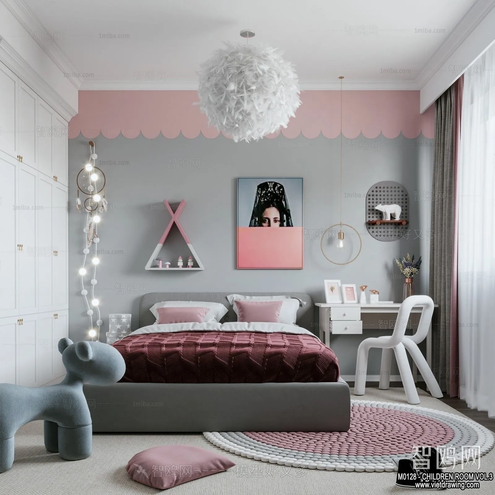 Children Room 3D Interior Scene – 3D Models – 352