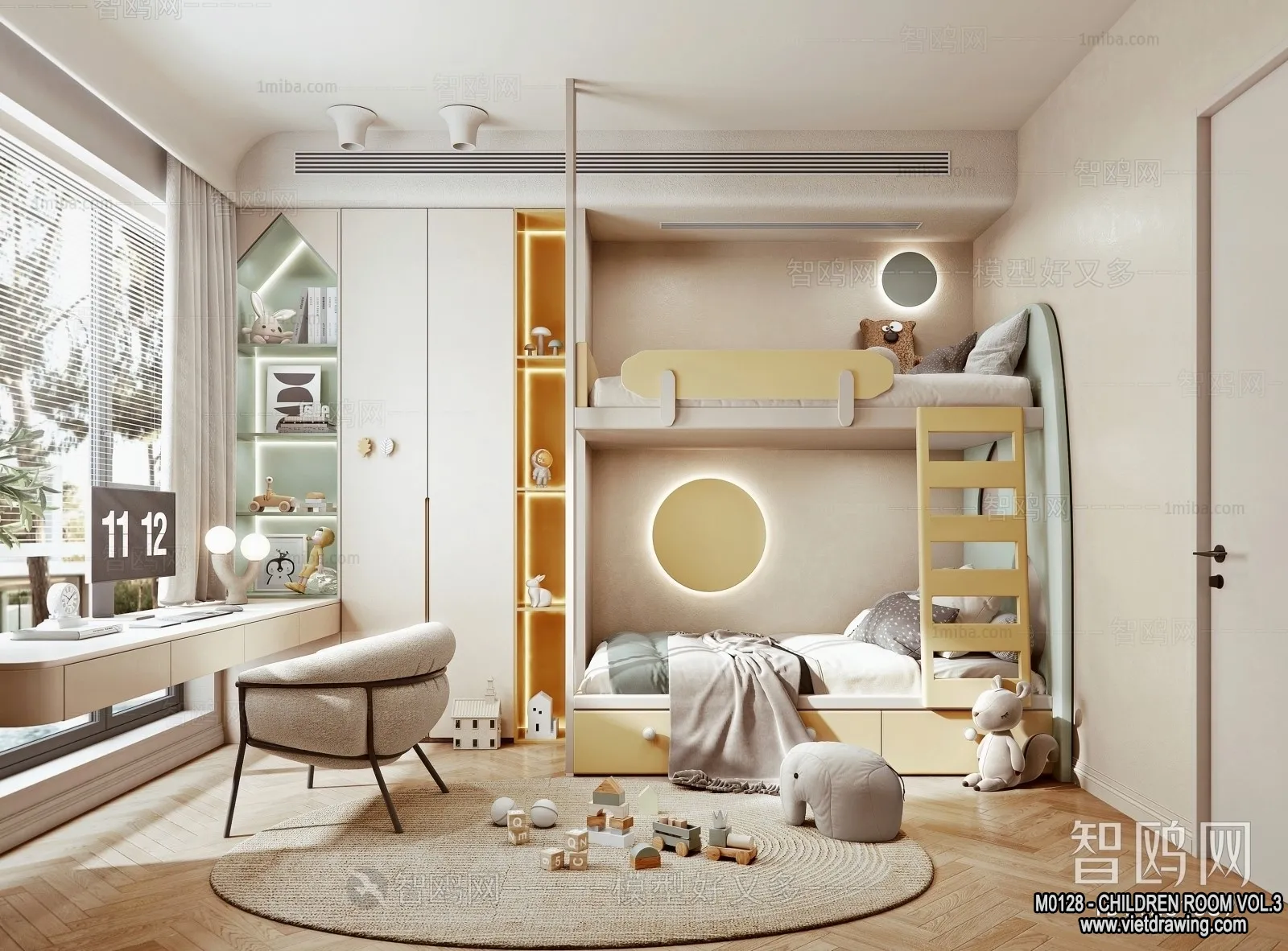 Children Room 3D Interior Scene – 3D Models – 364