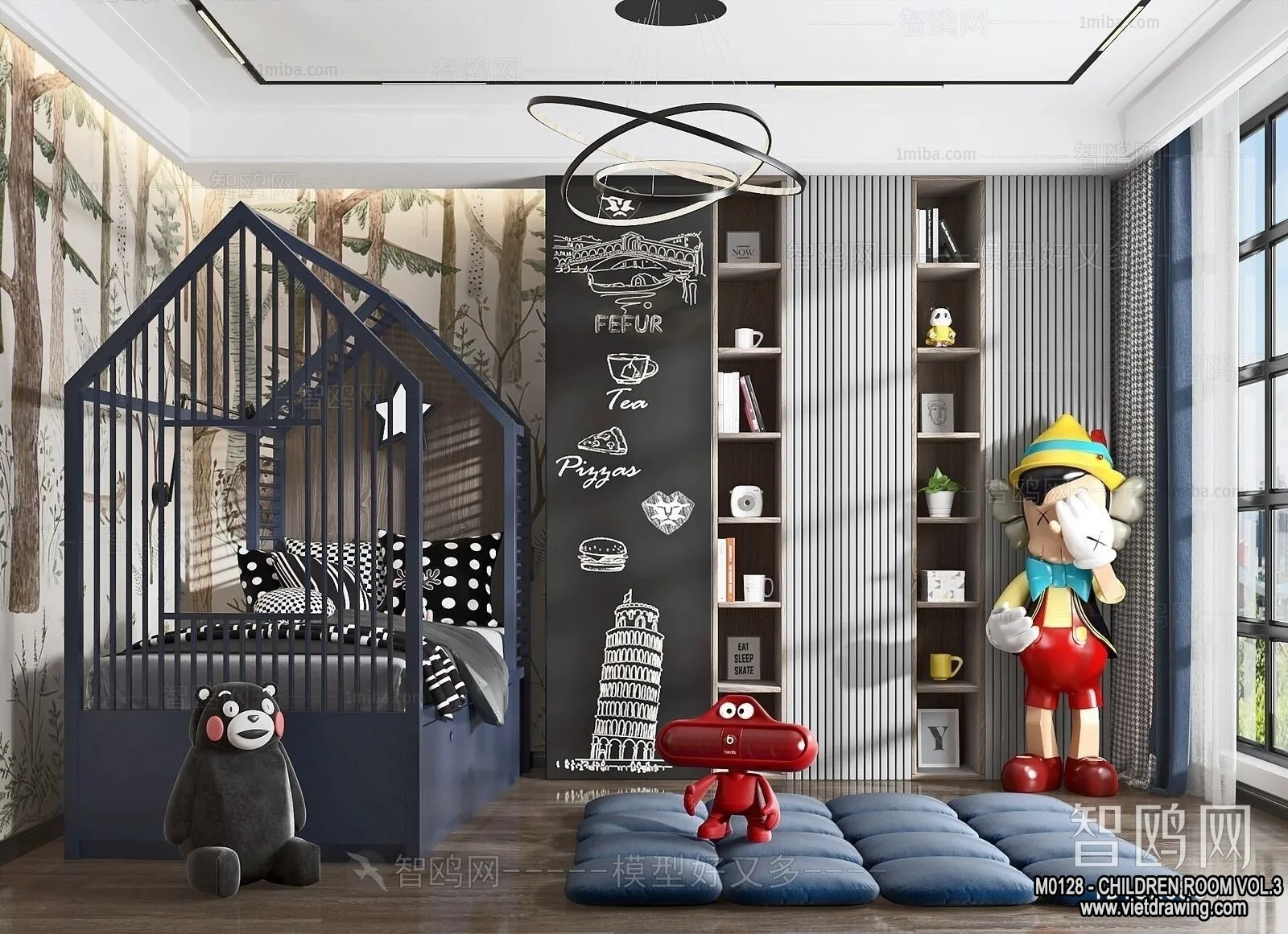 Children Room 3D Interior Scene – 3D Models – 366