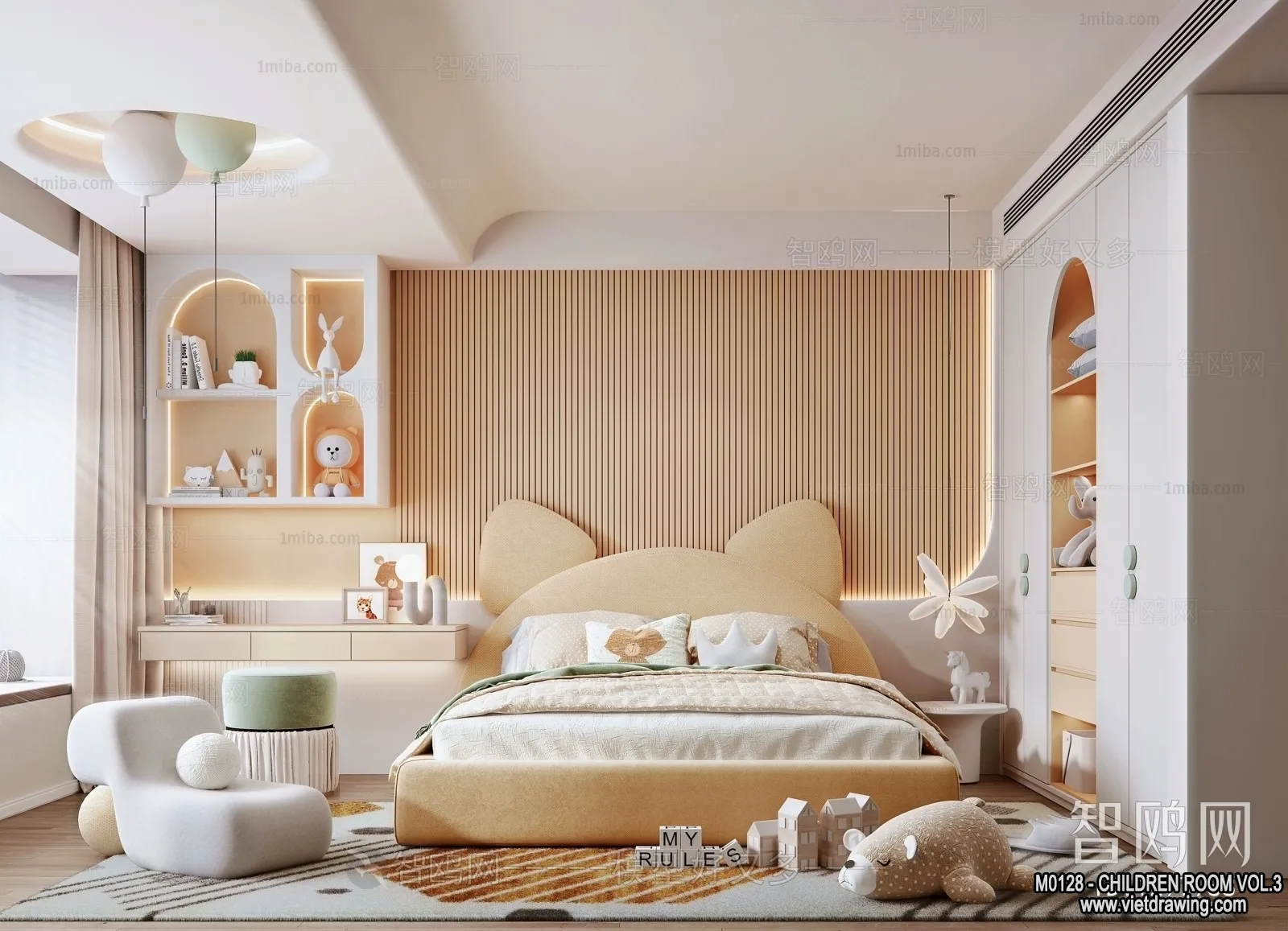 Children Room 3D Interior Scene – 3D Models – 375