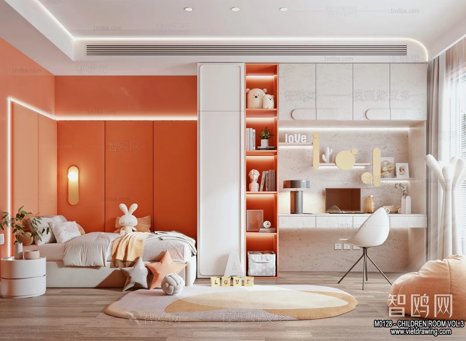 Children Room 3D Interior Scene – 3D Models – 376