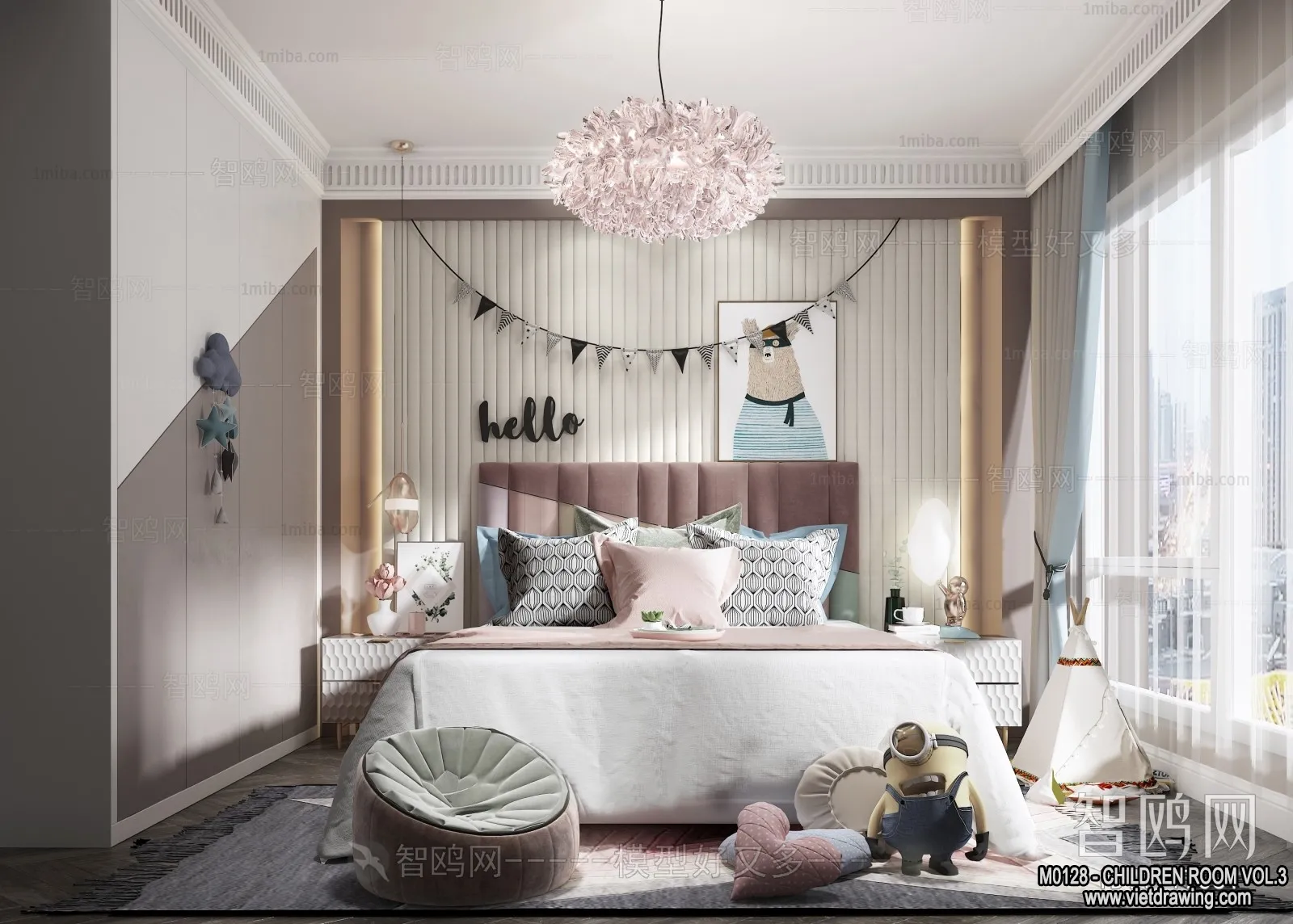 Children Room 3D Interior Scene – 3D Models – 377