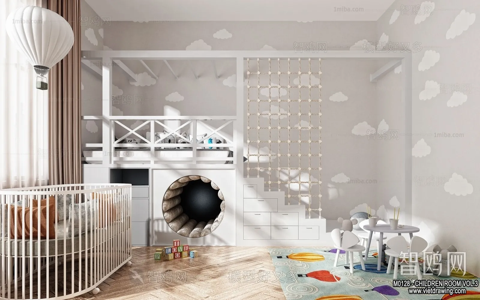 Children Room 3D Interior Scene – 3D Models – 379