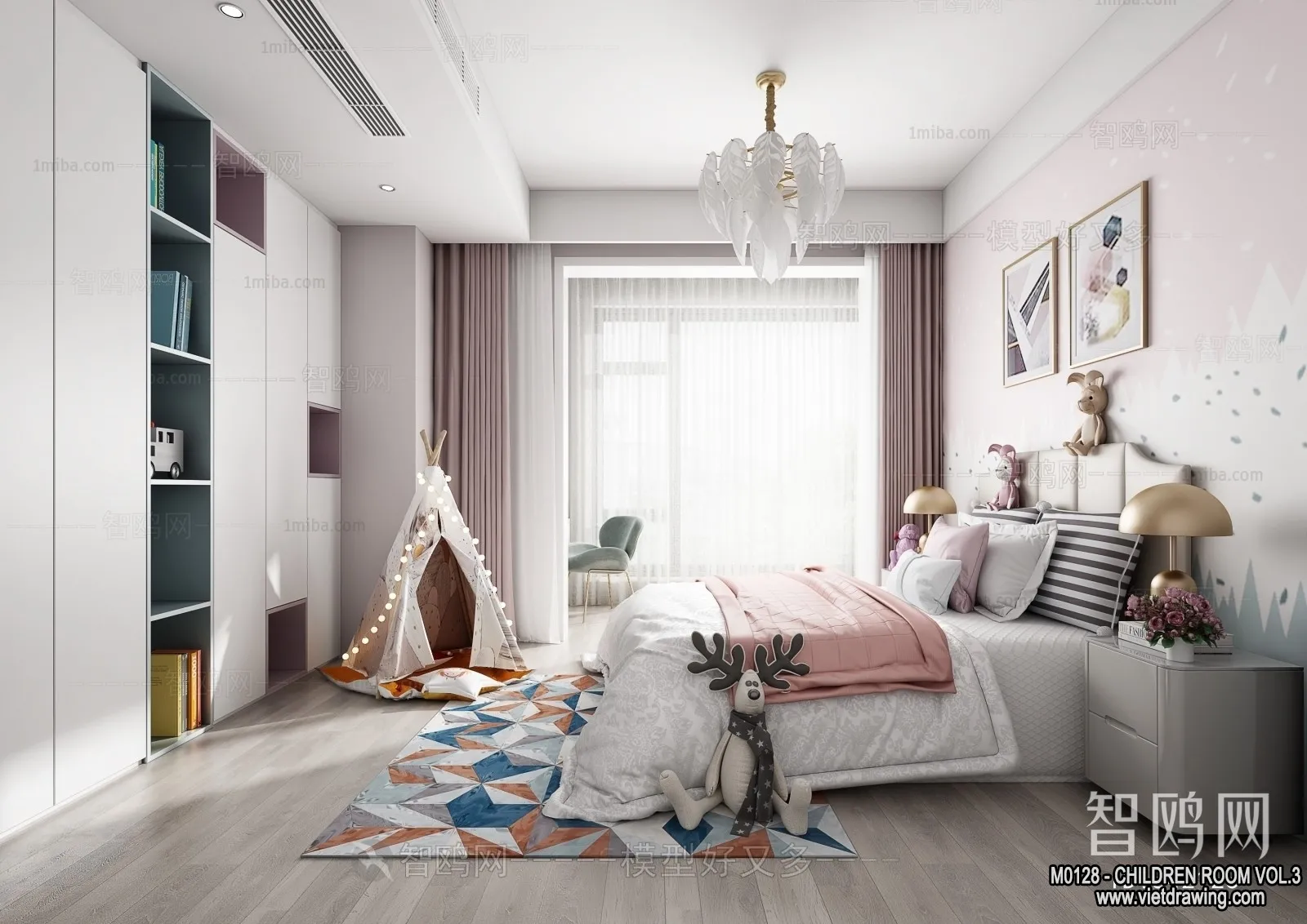 Children Room 3D Interior Scene – 3D Models – 382