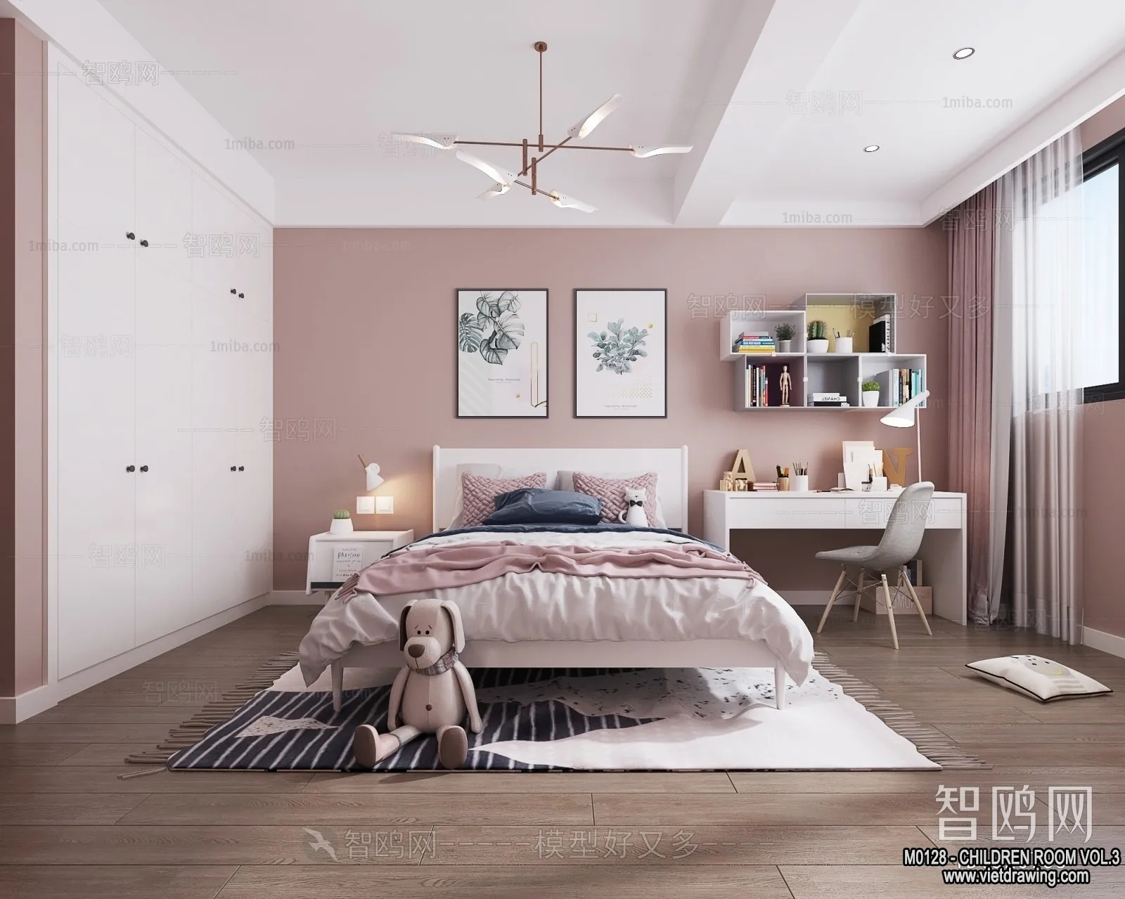 Children Room 3D Interior Scene – 3D Models – 384