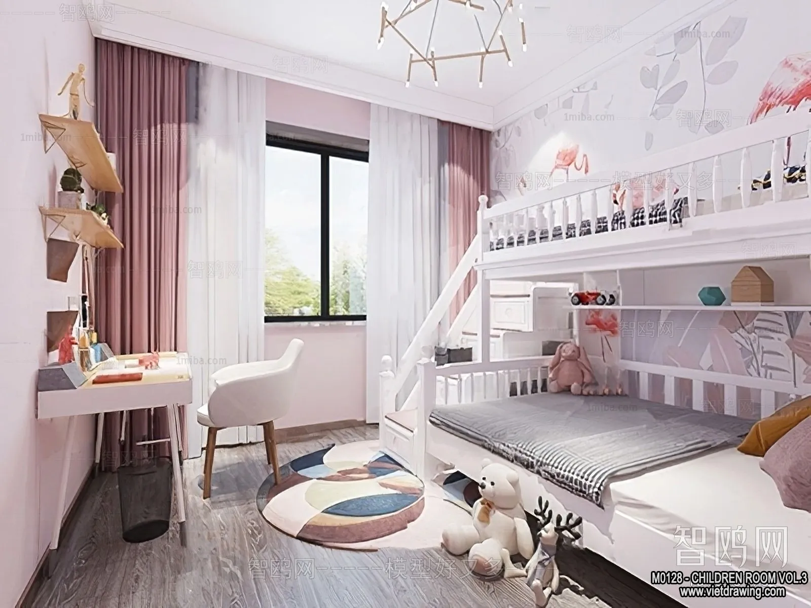 Children Room 3D Interior Scene – 3D Models – 386