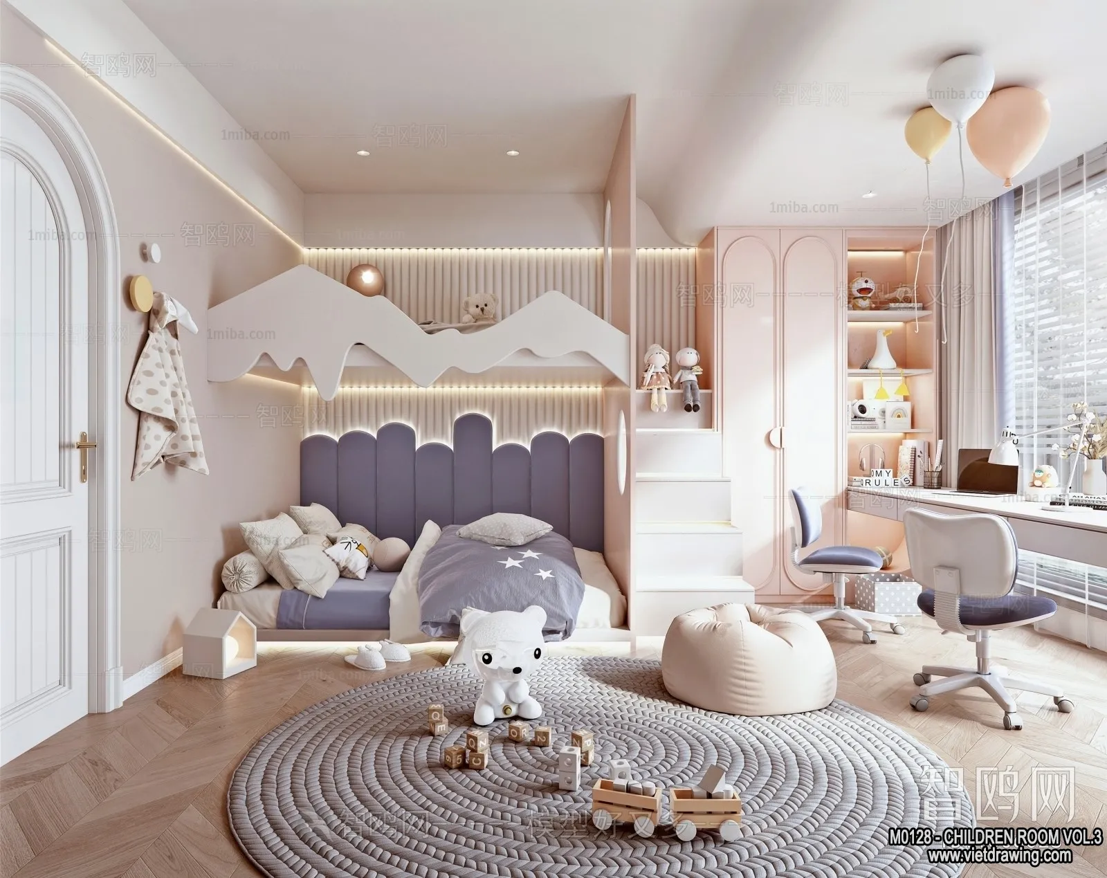 Children Room 3D Interior Scene – 3D Models – 387