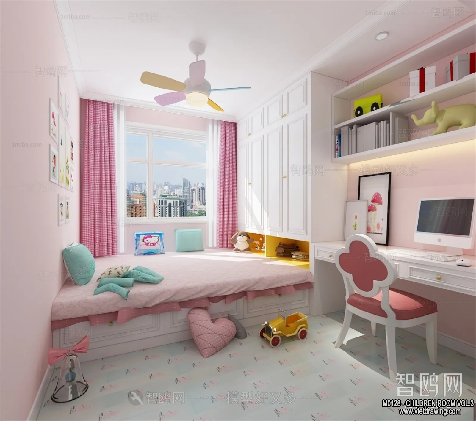 Children Room 3D Interior Scene – 3D Models – 393