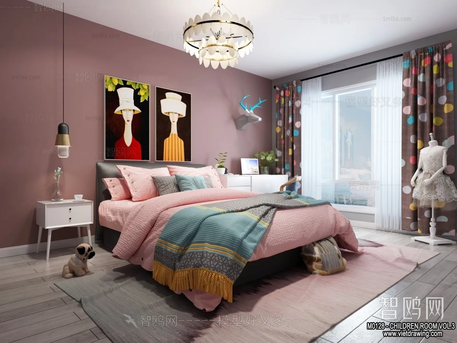 Children Room 3D Interior Scene – 3D Models – 396