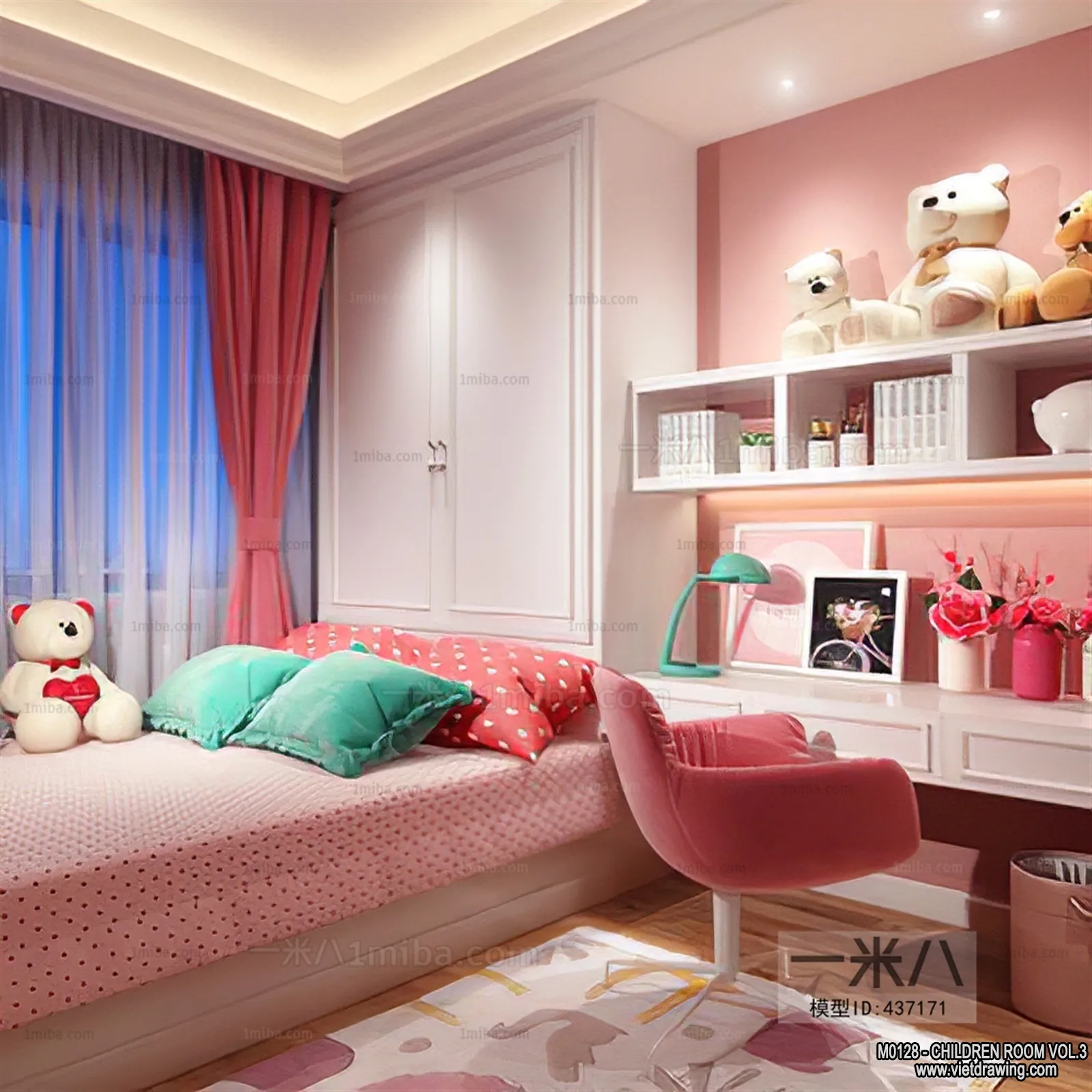 Children Room 3D Interior Scene – 3D Models – 404