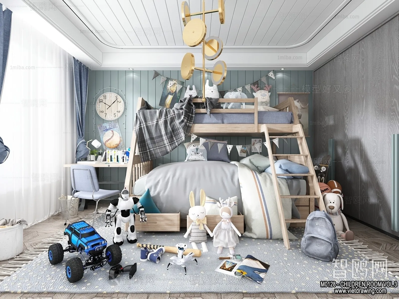 Children Room 3D Interior Scene – 3D Models – 417