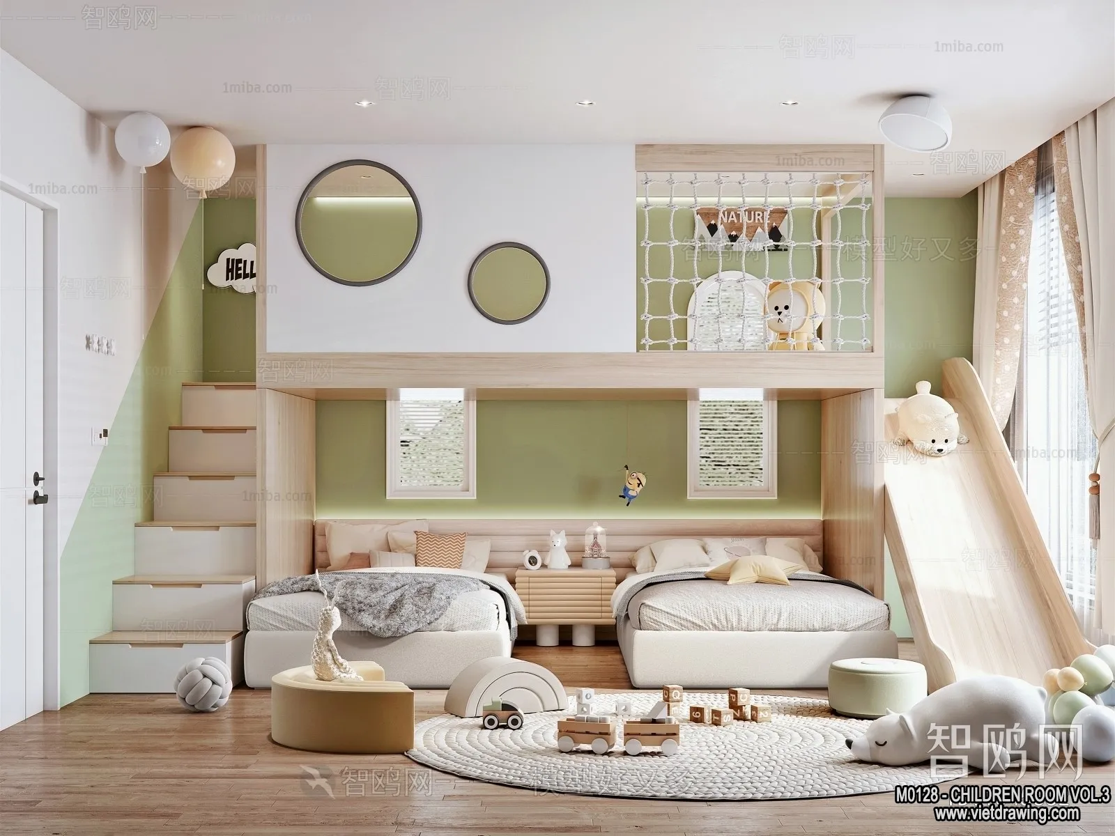 Children Room 3D Interior Scene – 3D Models – 422