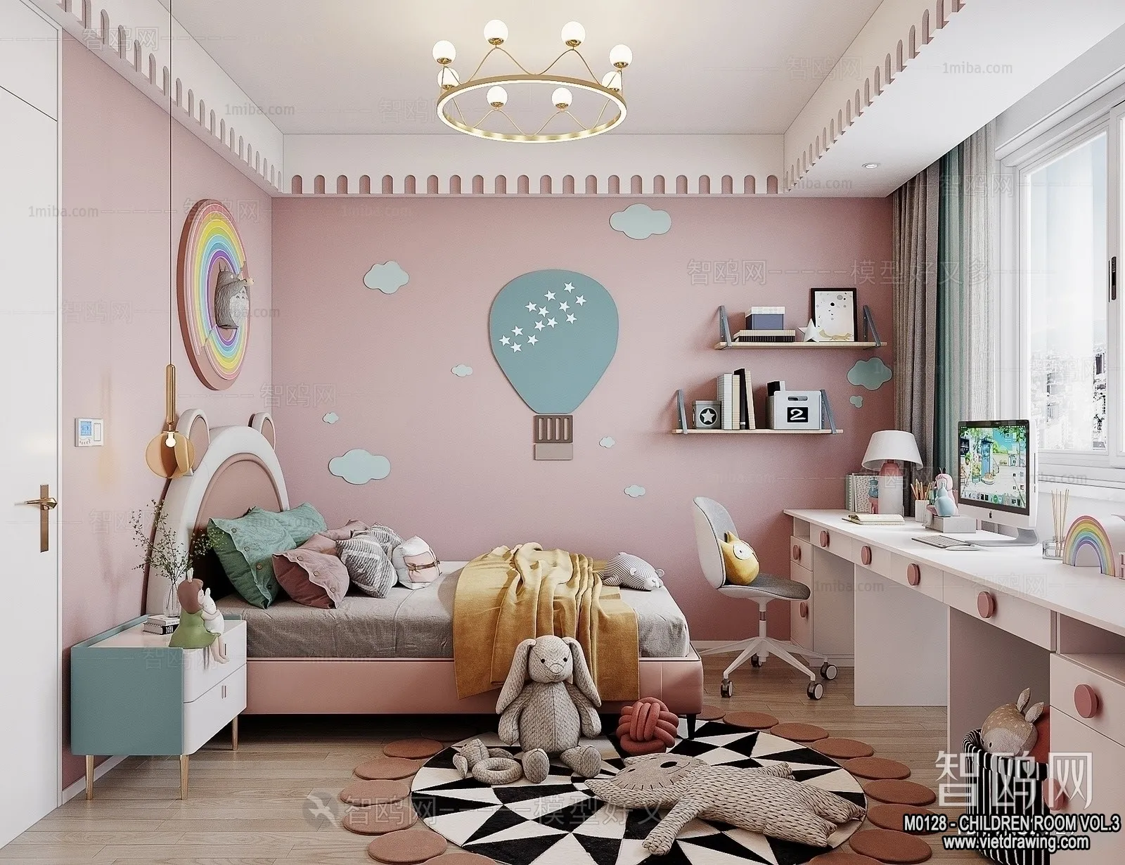 Children Room 3D Interior Scene – 3D Models – 424