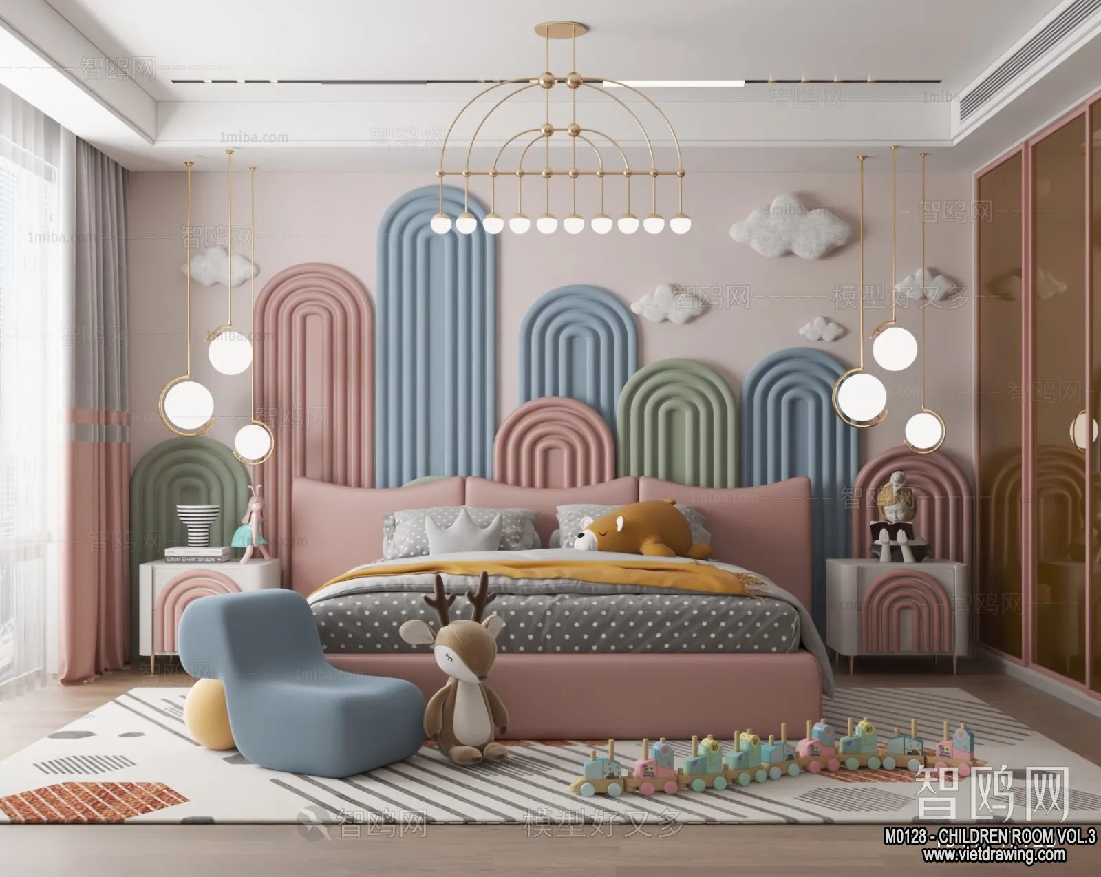 Children Room 3D Interior Scene – 3D Models – 428