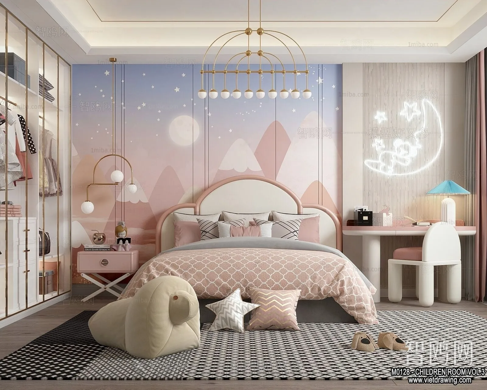 Children Room 3D Interior Scene – 3D Models – 432