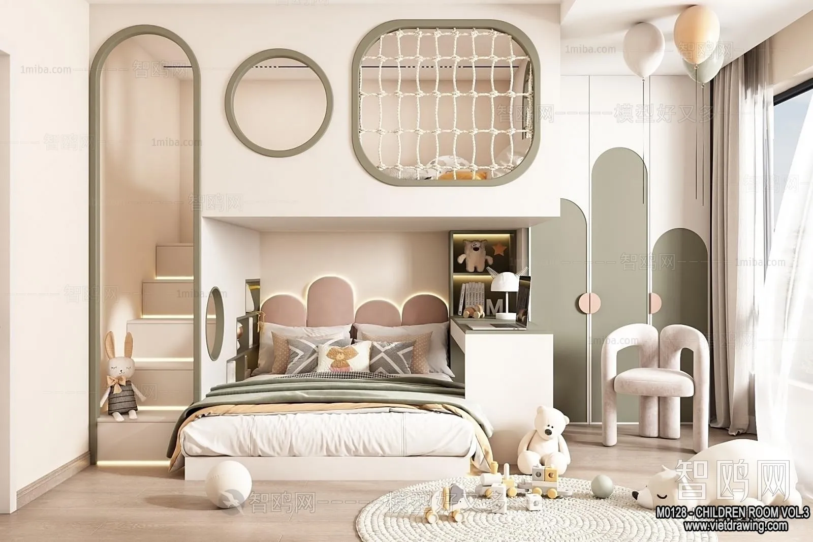 Children Room 3D Interior Scene – 3D Models – 474