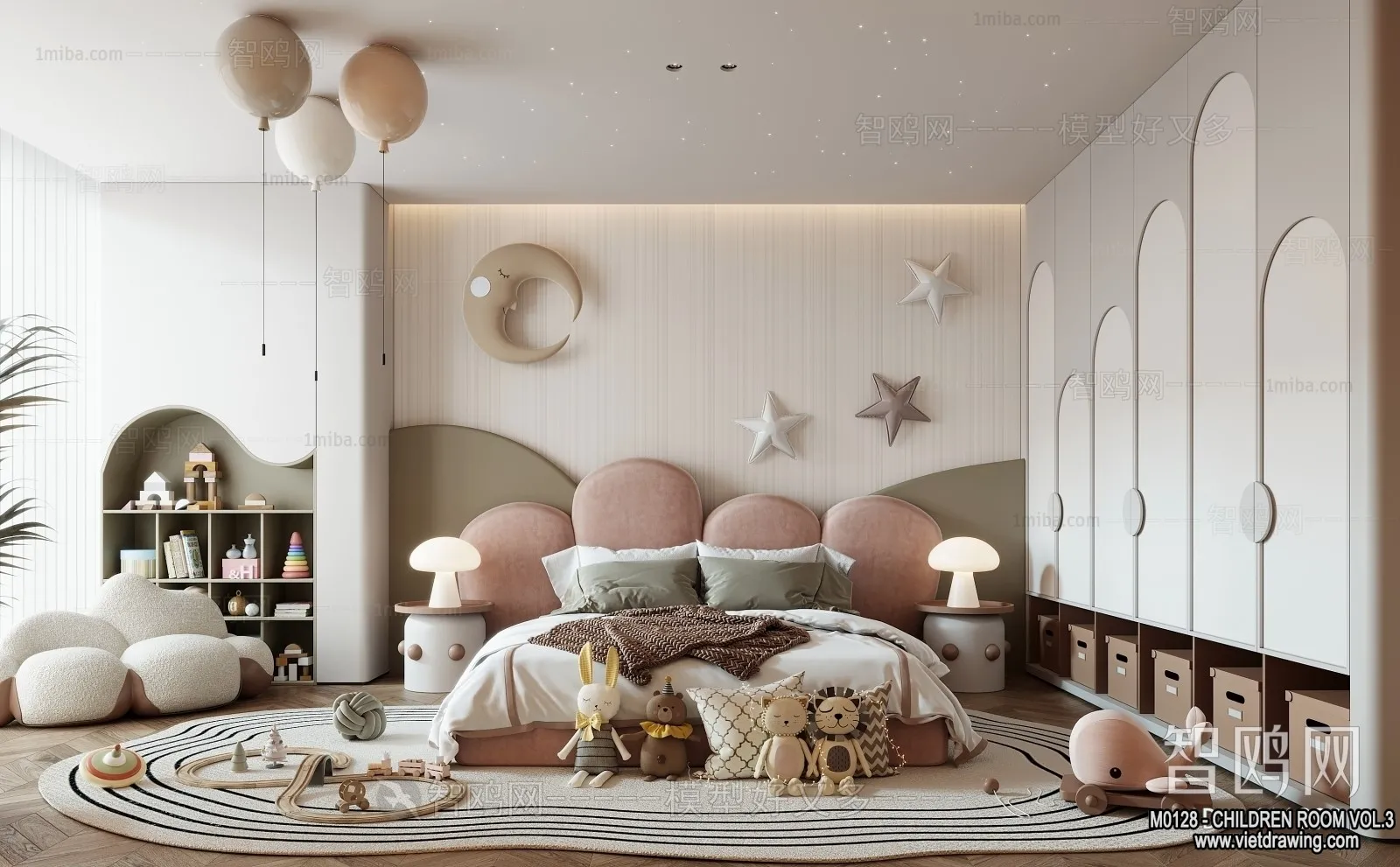 Children Room 3D Interior Scene – 3D Models – 480