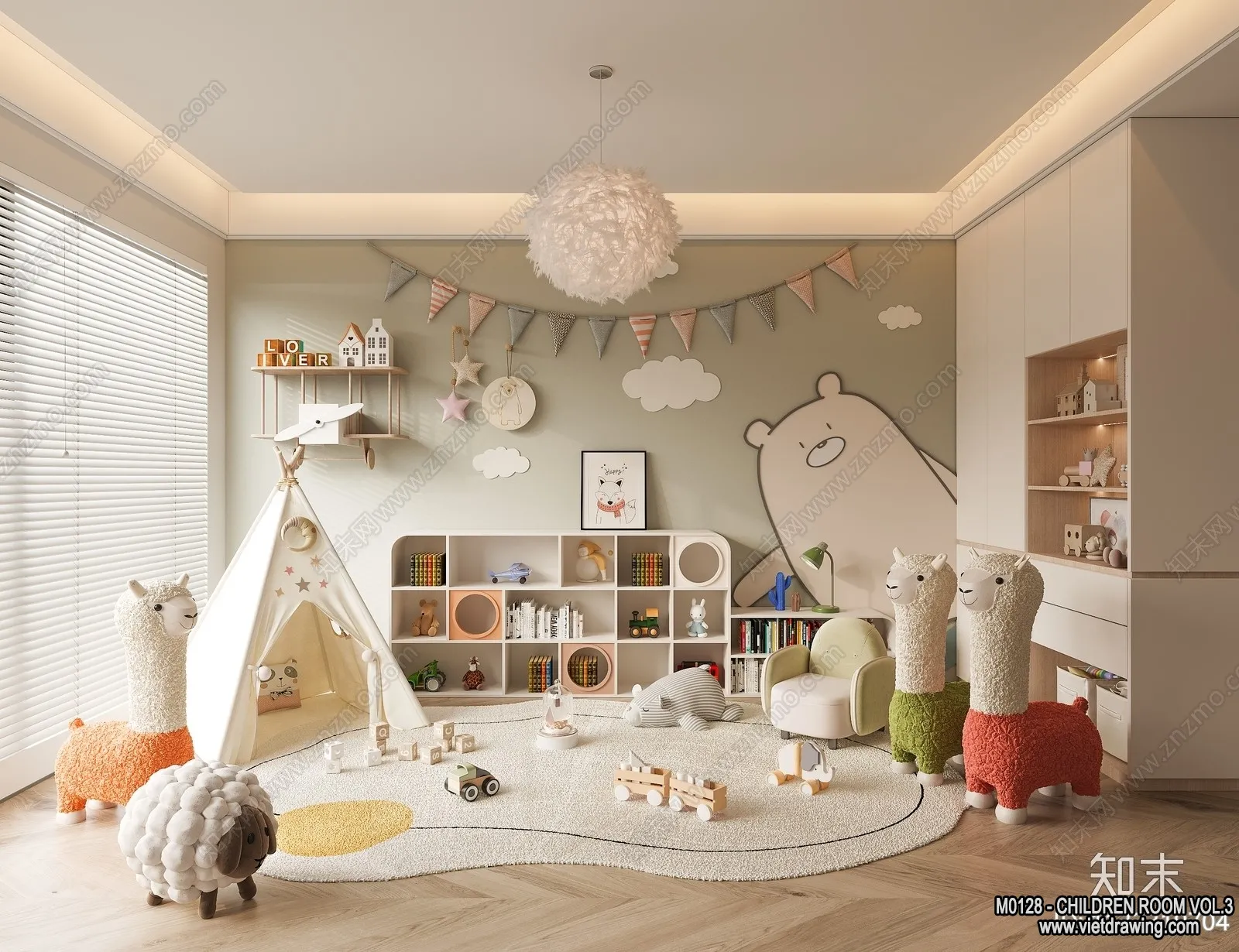 Children Room 3D Interior Scene – 3D Models – 491