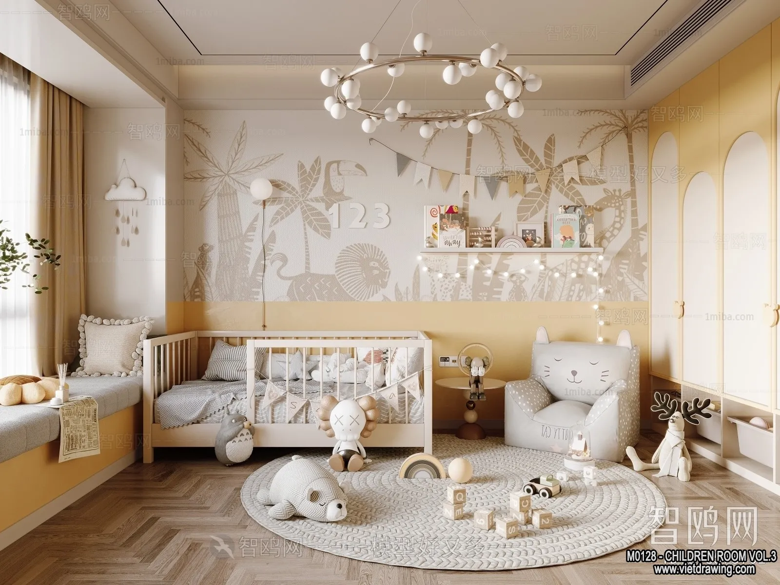 Children Room 3D Interior Scene – 3D Models – 496