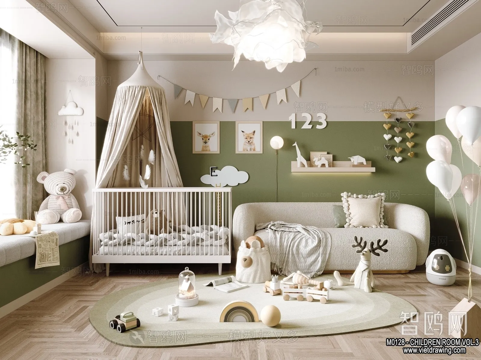 Children Room 3D Interior Scene – 3D Models – 497