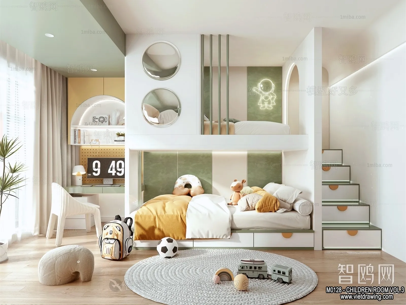 Children Room 3D Interior Scene – 3D Models – 499