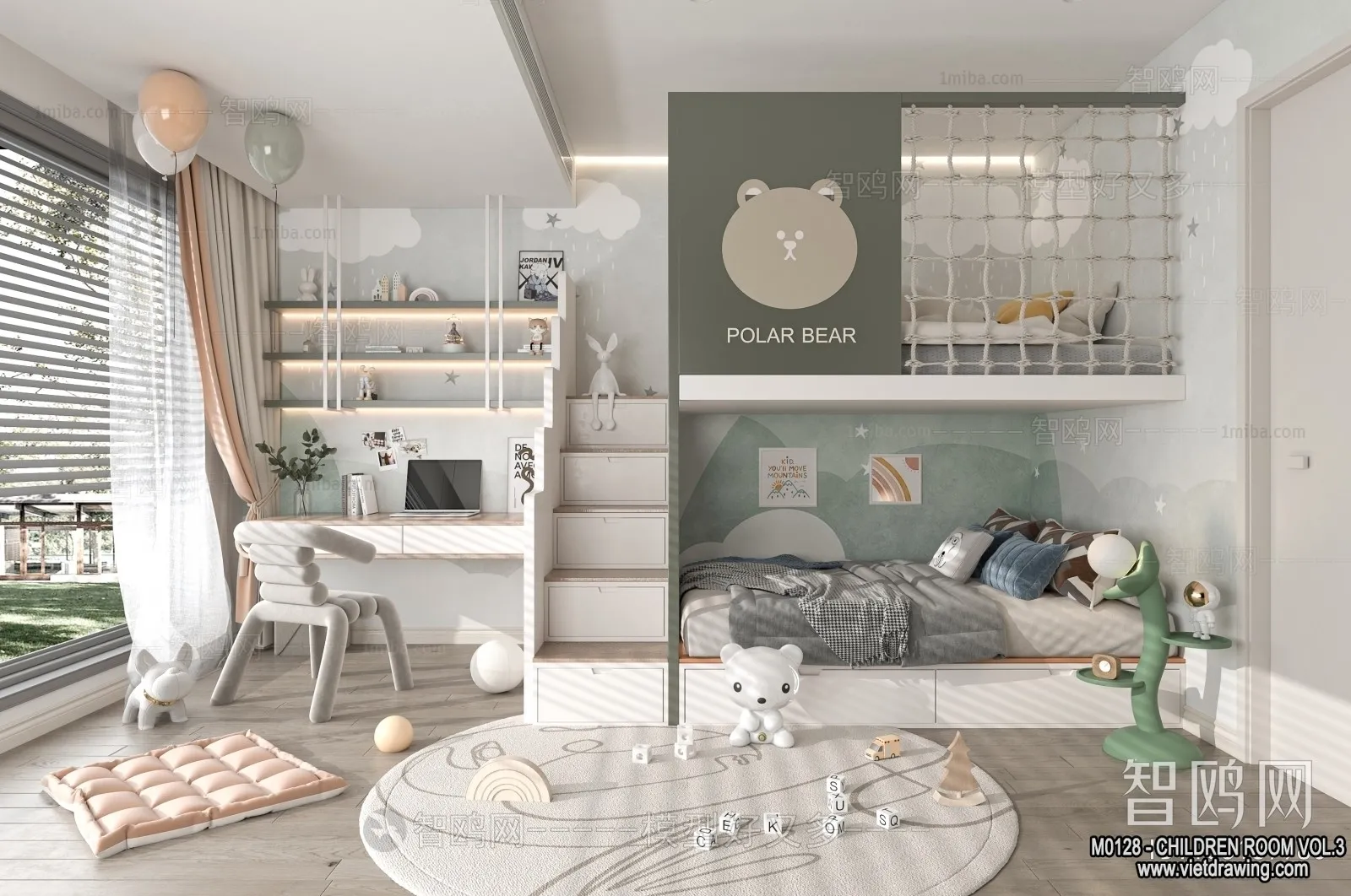 Children Room 3D Interior Scene – 3D Models – 501