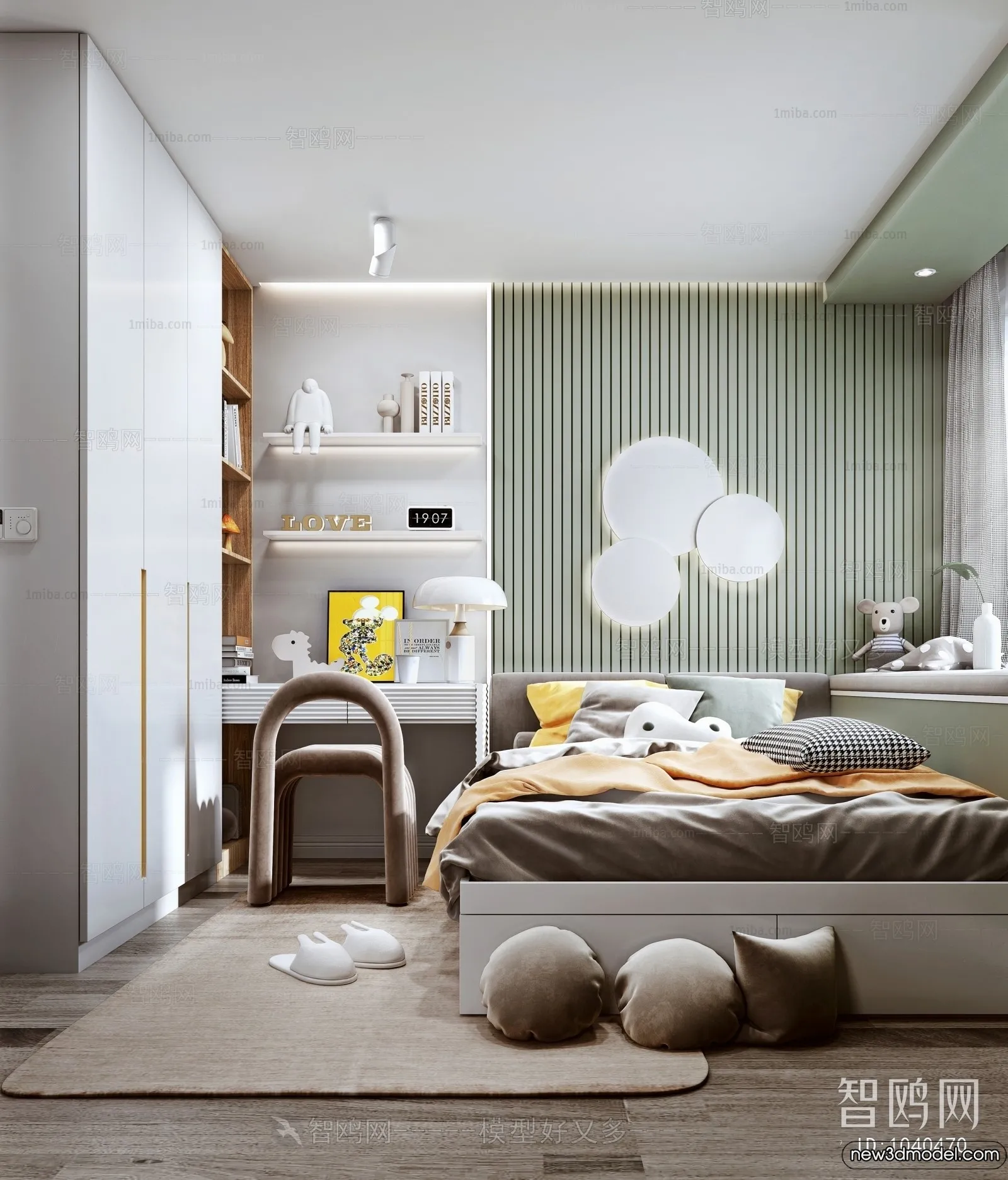 Children Room – 3D Interior Scene – Boy Room – 002