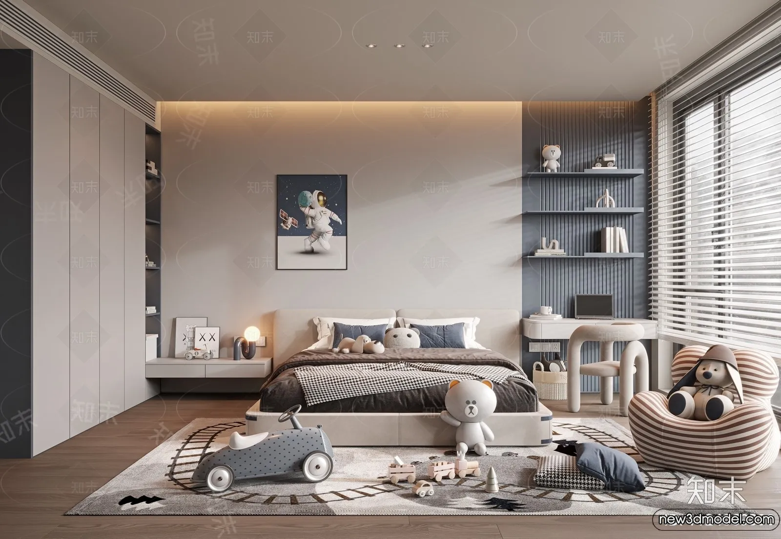 Children Room – 3D Interior Scene – Boy Room – 005