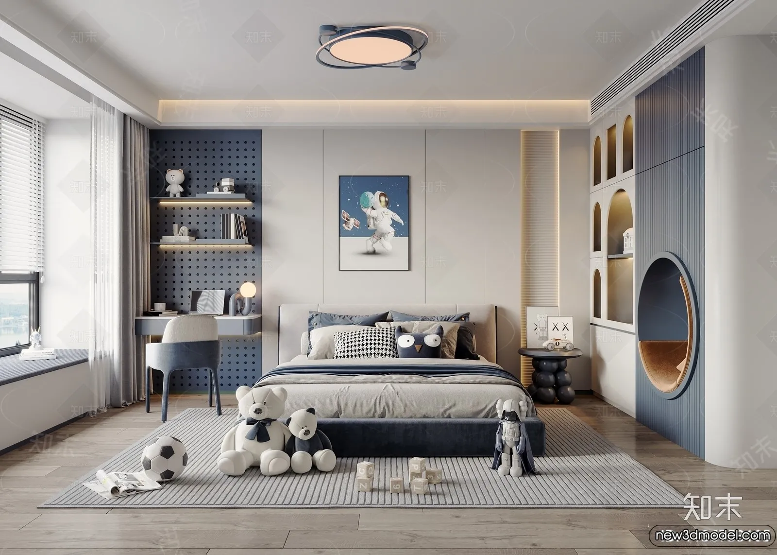 Children Room – 3D Interior Scene – Boy Room – 009