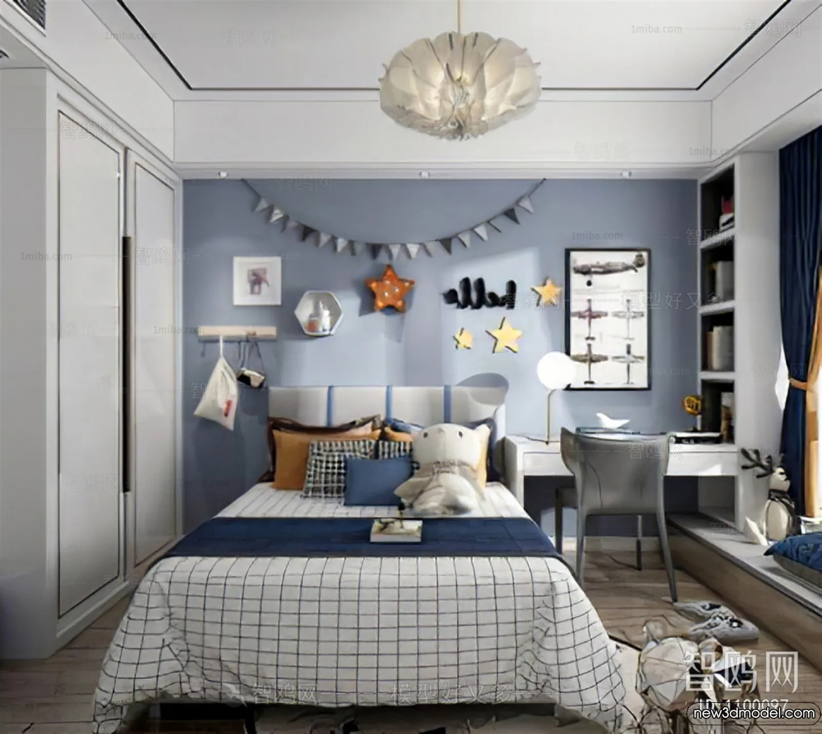 Children Room – 3D Interior Scene – Boy Room – 011