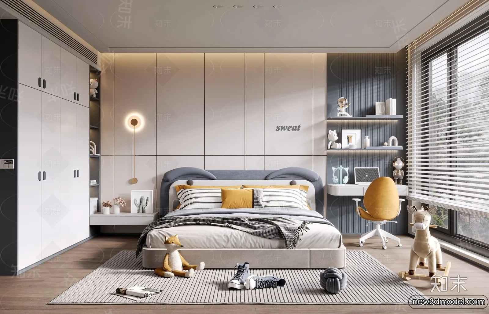 Children Room – 3D Interior Scene – Boy Room – 012