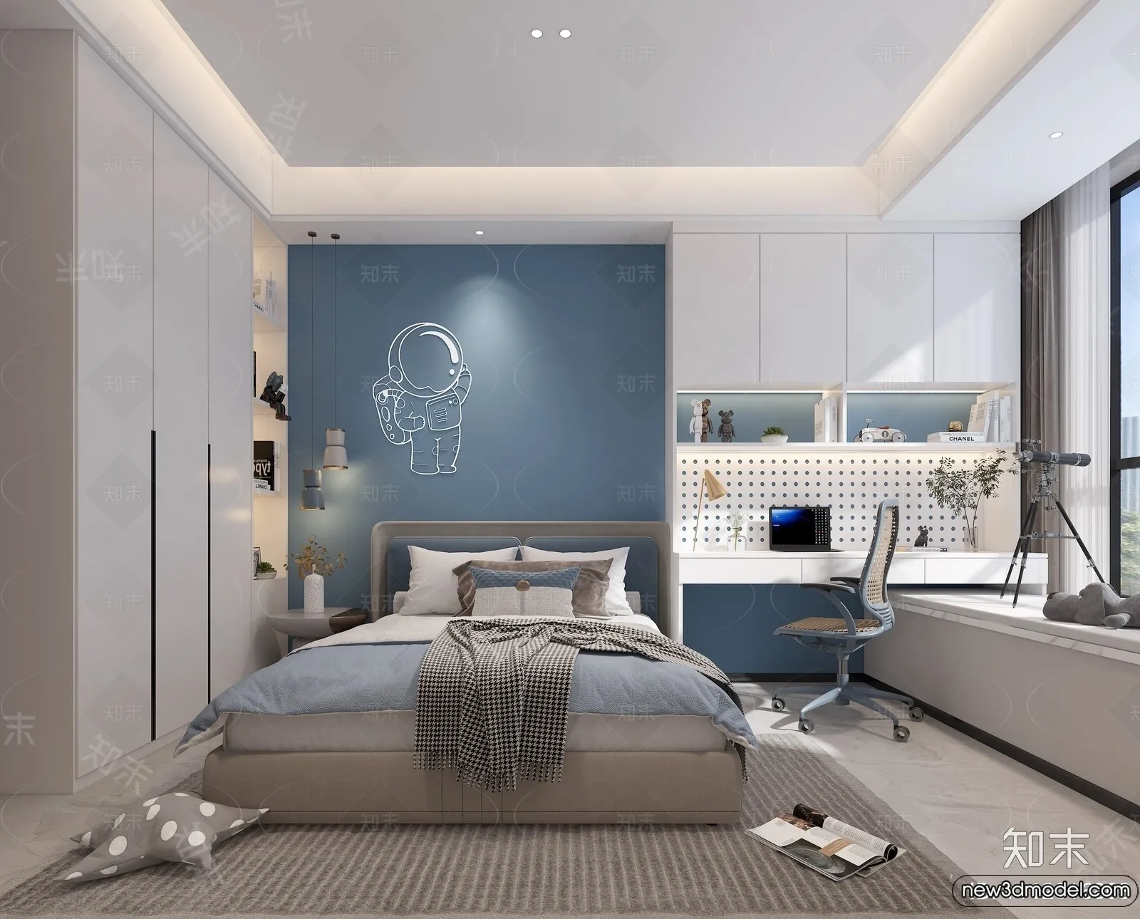 Children Room – 3D Interior Scene – Boy Room – 014