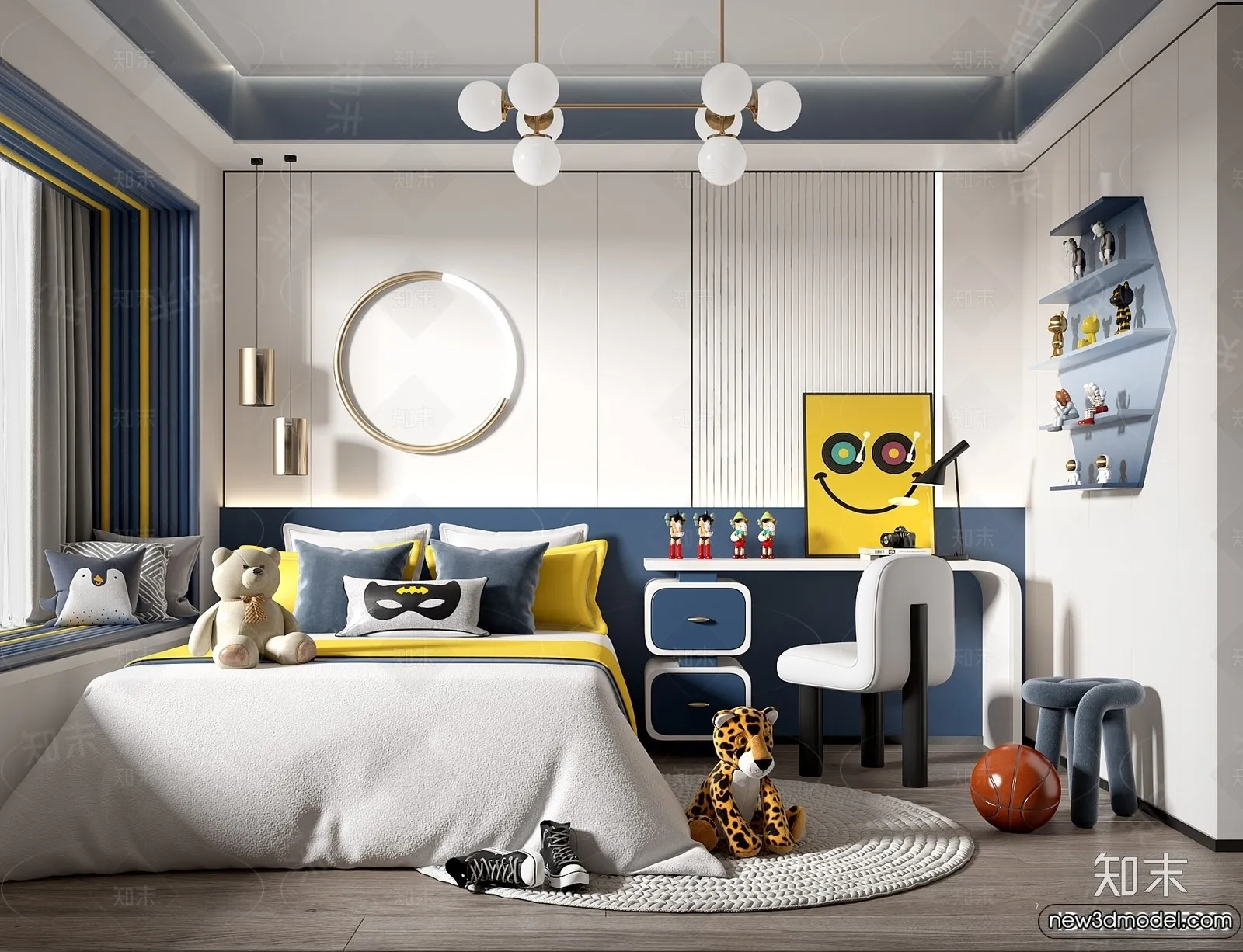 Children Room – 3D Interior Scene – Boy Room – 017