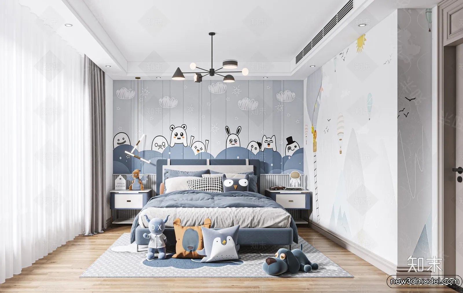 Children Room – 3D Interior Scene – Boy Room – 018