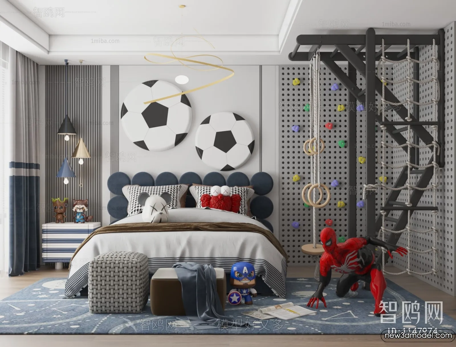 Children Room – 3D Interior Scene – Boy Room – 020