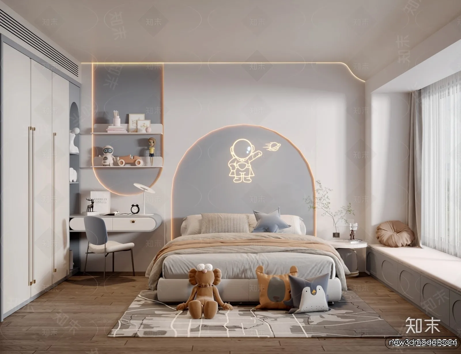 Children Room – 3D Interior Scene – Boy Room – 021