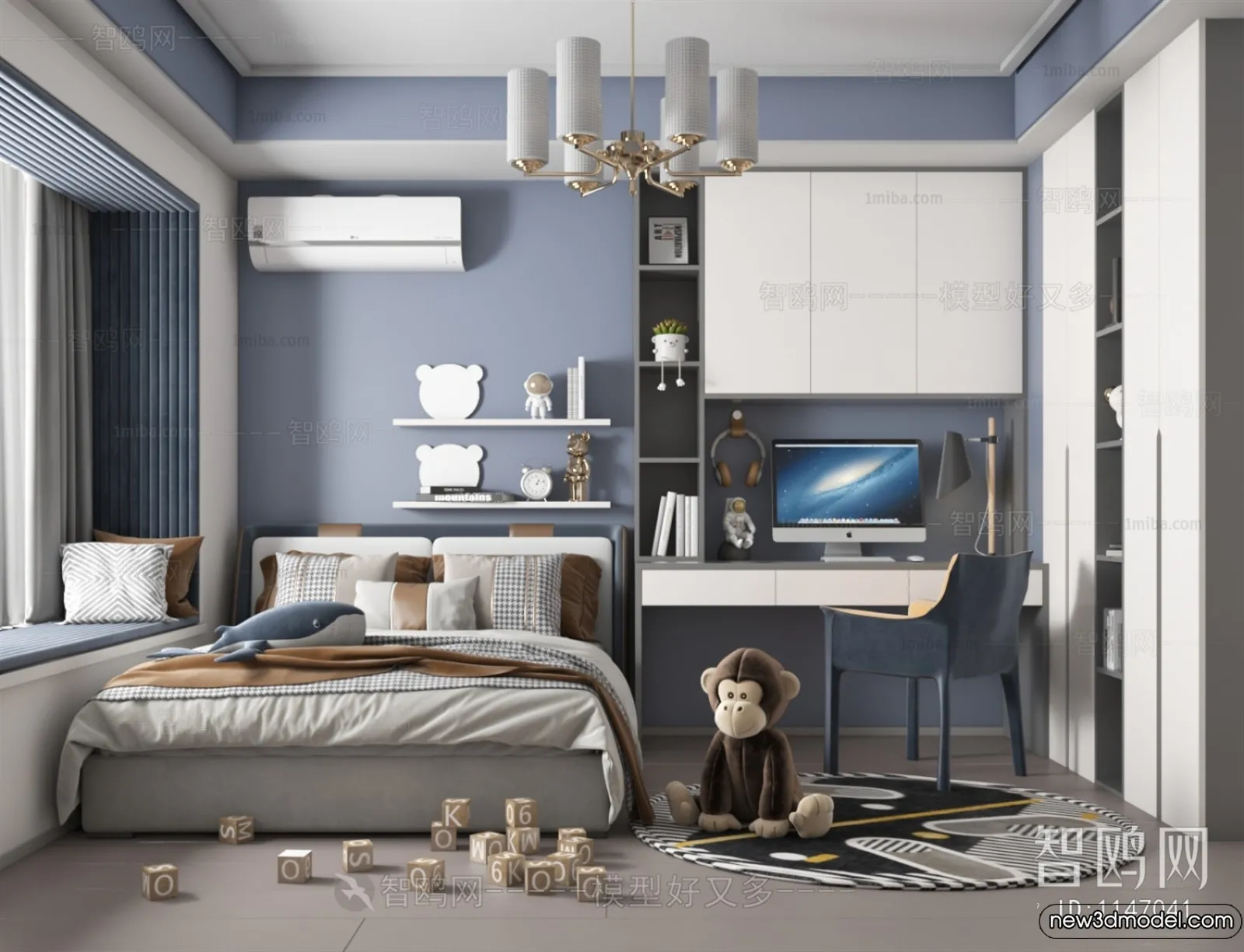 Children Room – 3D Interior Scene – Boy Room – 022