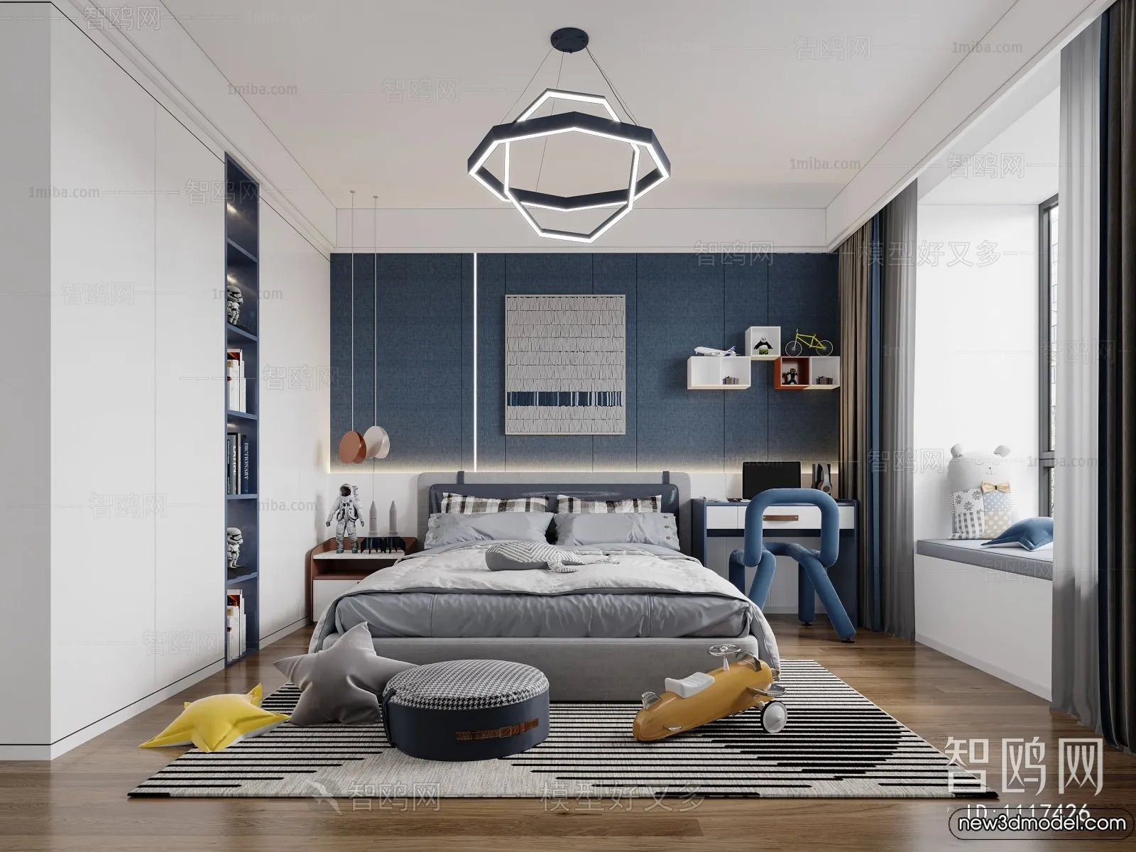 Children Room – 3D Interior Scene – Boy Room – 023