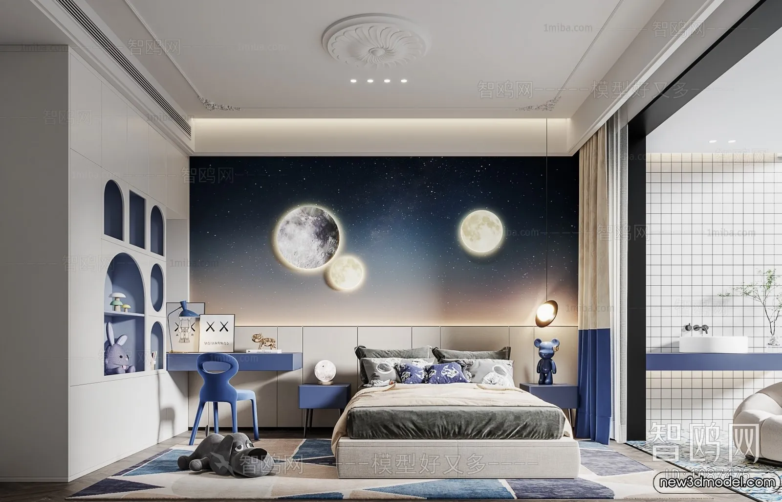 Children Room – 3D Interior Scene – Boy Room – 024