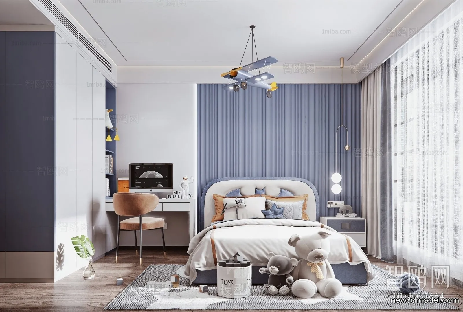 Children Room – 3D Interior Scene – Boy Room – 025