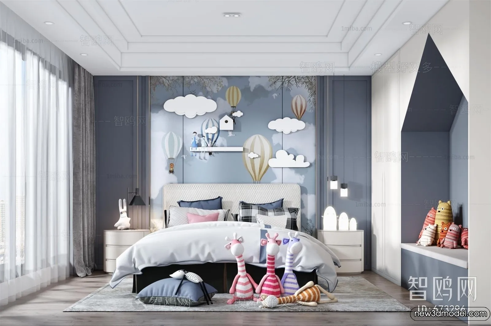 Children Room – 3D Interior Scene – Boy Room – 026