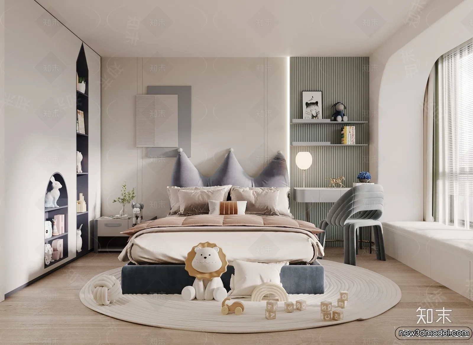 Children Room – 3D Interior Scene – Boy Room – 029