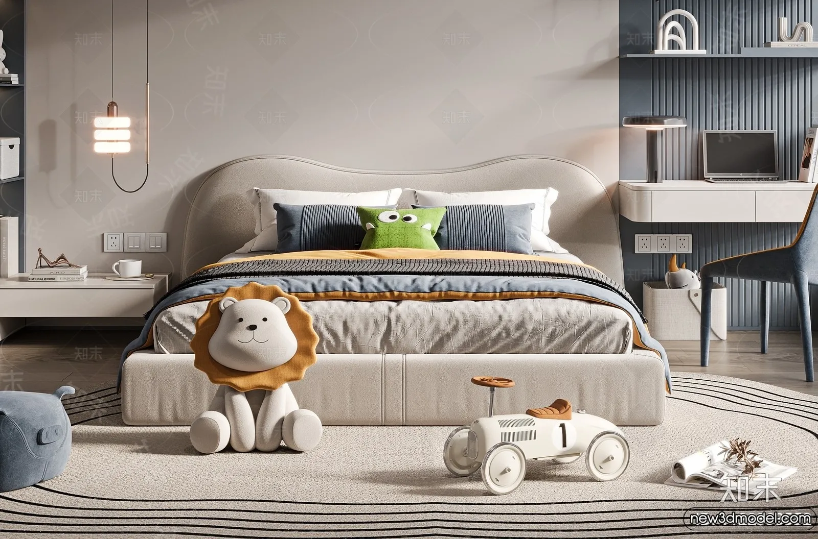 Children Room – 3D Interior Scene – Boy Room – 030