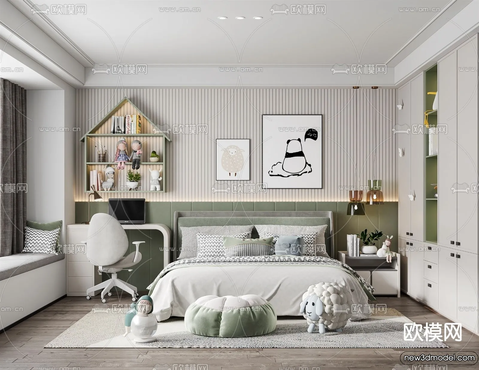 Children Room – 3D Interior Scene – Boy Room – 033