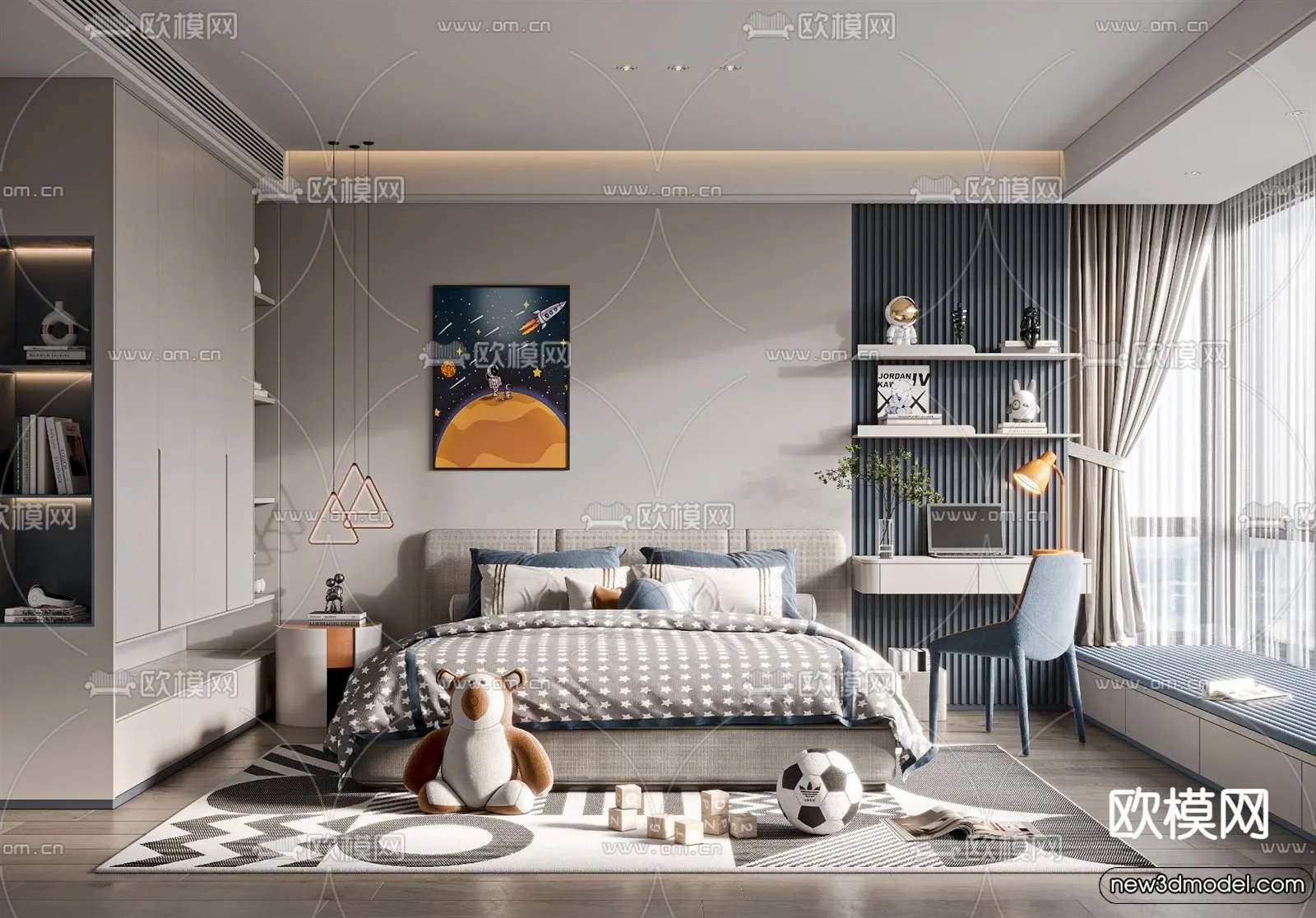 Children Room – 3D Interior Scene – Boy Room – 034