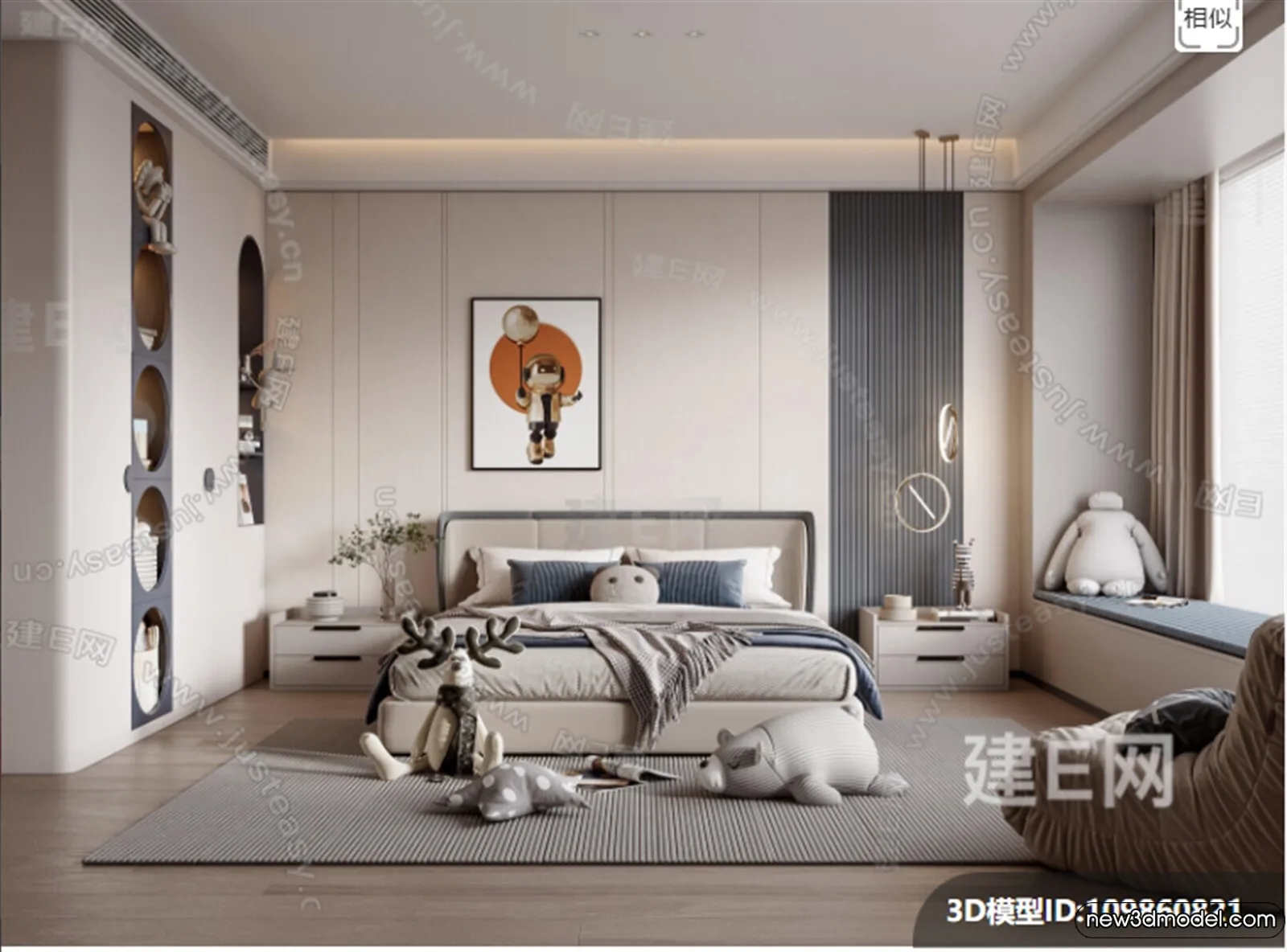 Children Room – 3D Interior Scene – Boy Room – 036