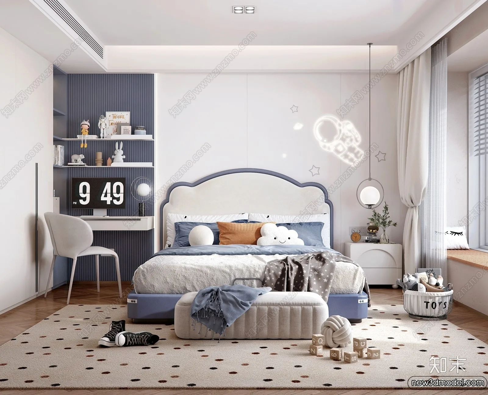 Children Room – 3D Interior Scene – Boy Room – 037