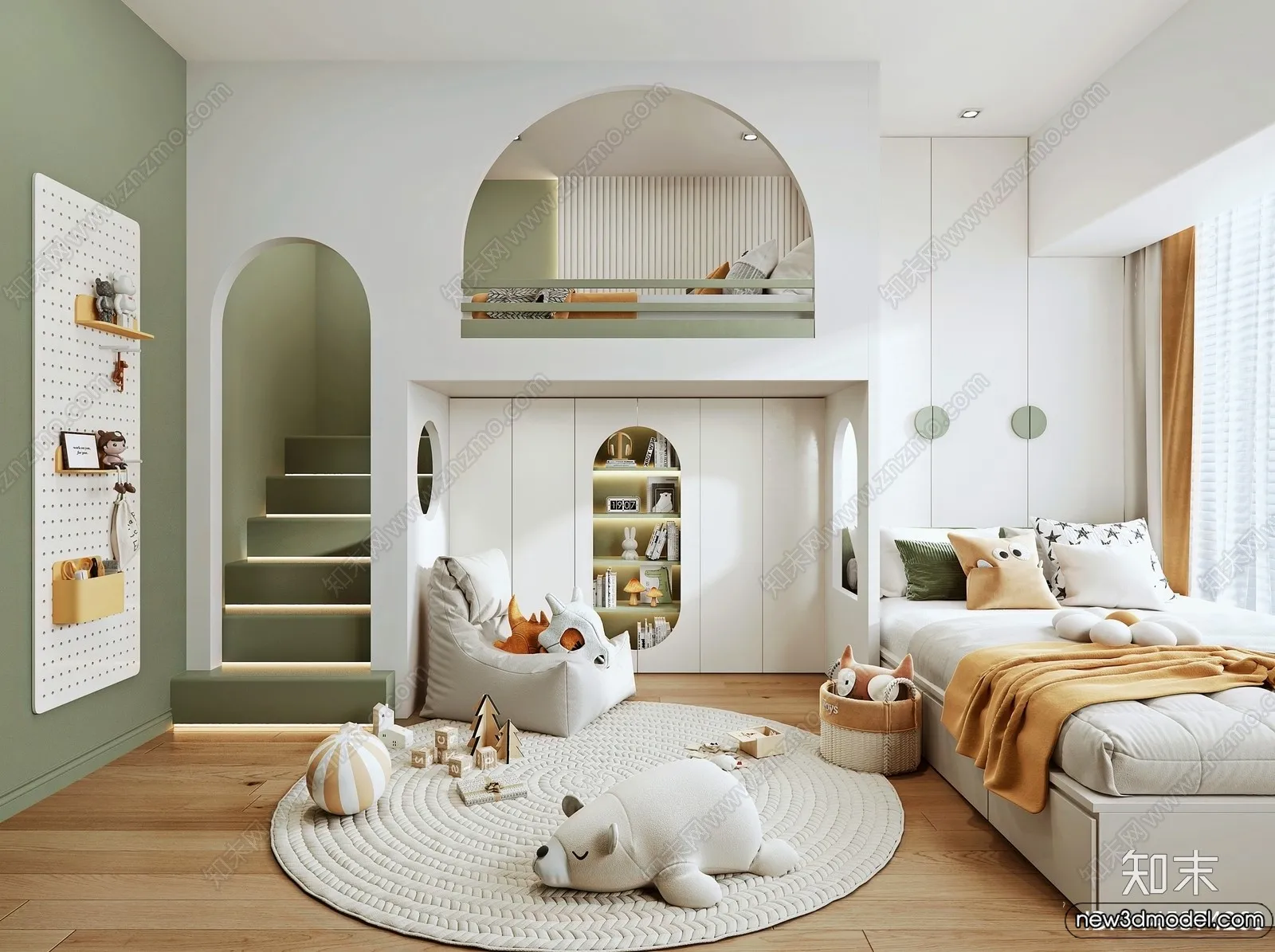 Children Room – 3D Interior Scene – Boy Room – 039