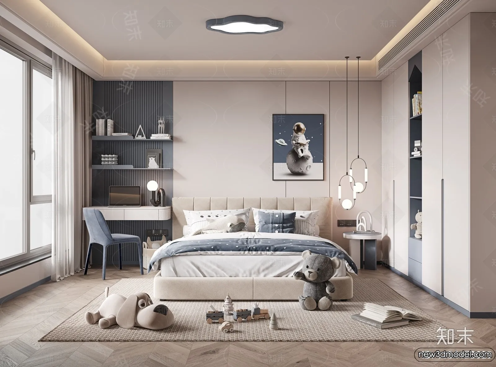 Children Room – 3D Interior Scene – Boy Room – 041